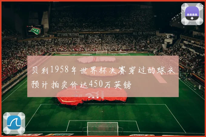 贝利1958年世界杯决赛穿过的球衣预计拍卖价达450万英镑